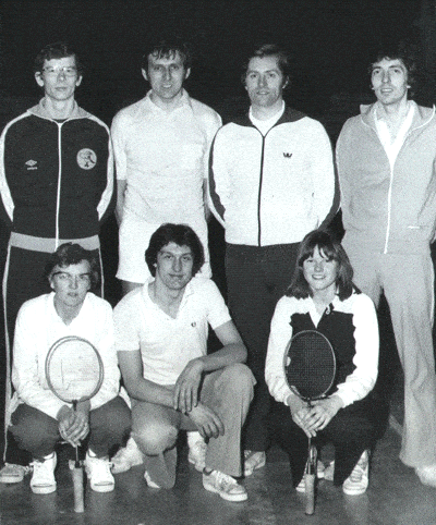 Badminton winners P O 1978/79 coventry Roy Ray Malcolm Ian audrey Brian Trish